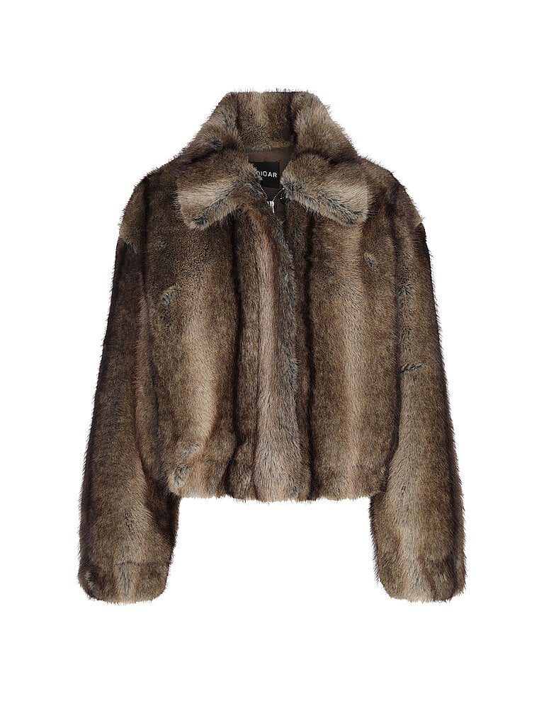 Jacke in Felloptik LUCY braun 38 damen