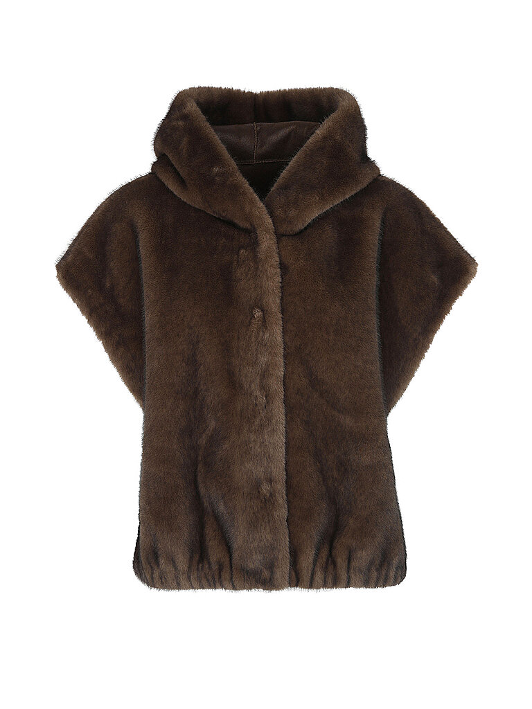 STUDIO AR Wendegilet in Felloptik OLENA braun | 38