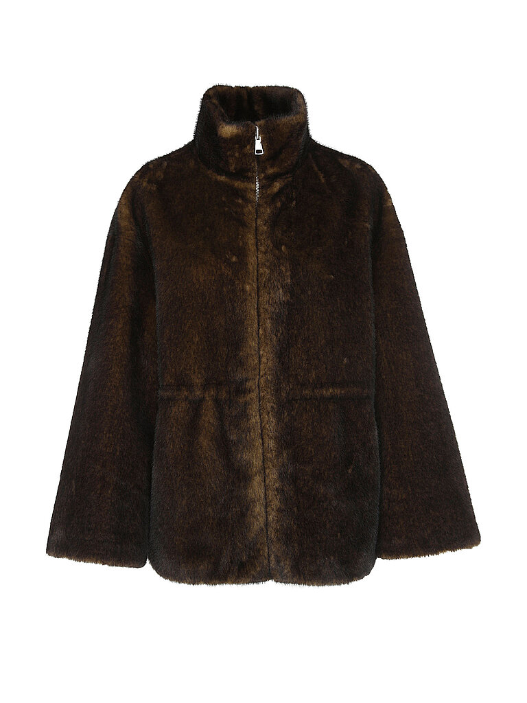 STUDIO AR Jacke in Felloptik FRANKIE olive | 36
