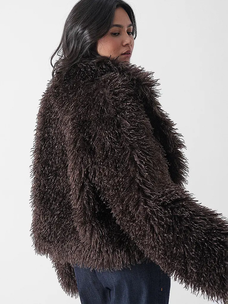 STUDIO AR | Jacke in Felloptik MILIIE  | braun