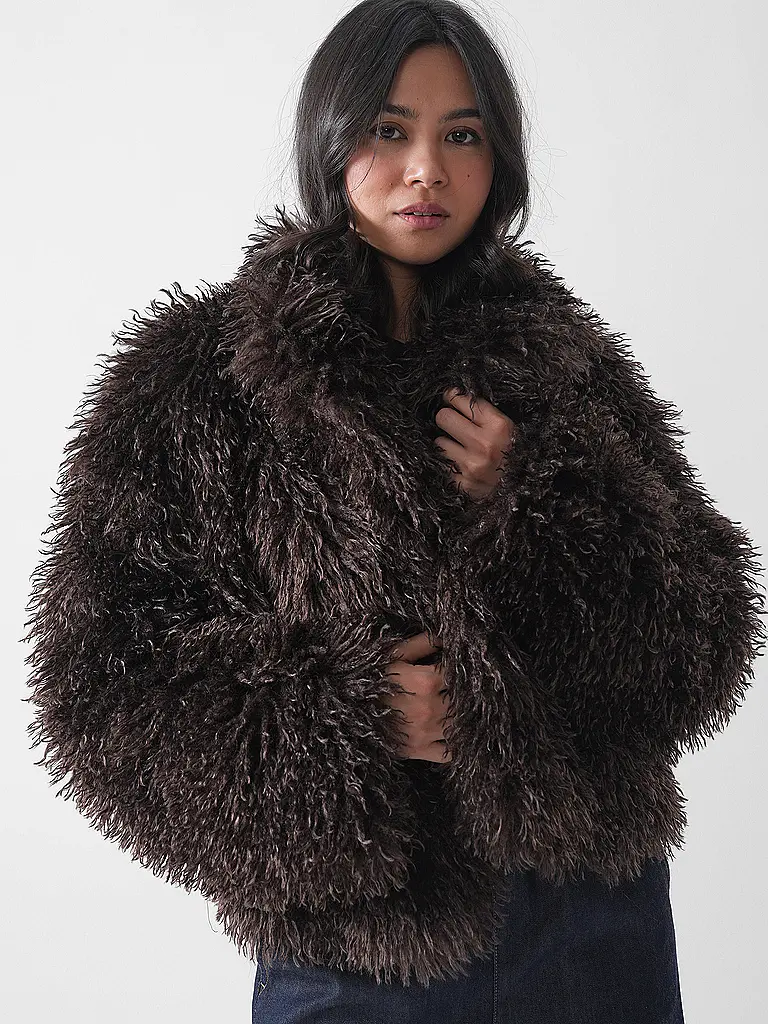 STUDIO AR | Jacke in Felloptik MILIIE  | braun