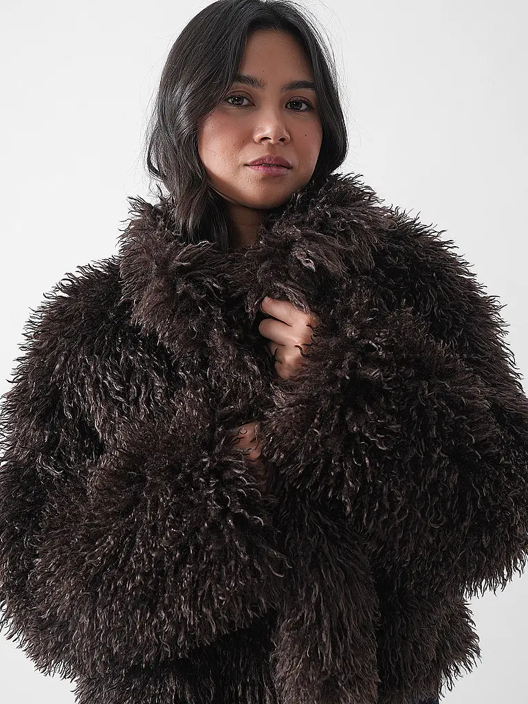 STUDIO AR | Jacke in Felloptik MILIIE  | braun
