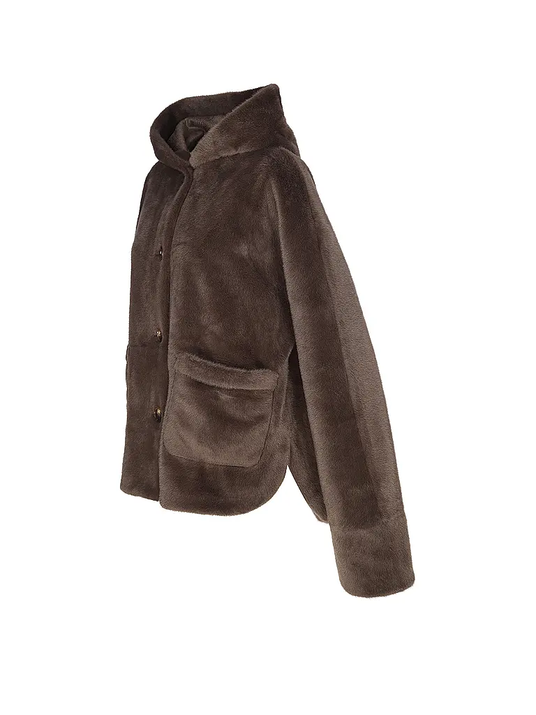 STUDIO AR | Wendejacke in Felloptik RYLEE  | Braun