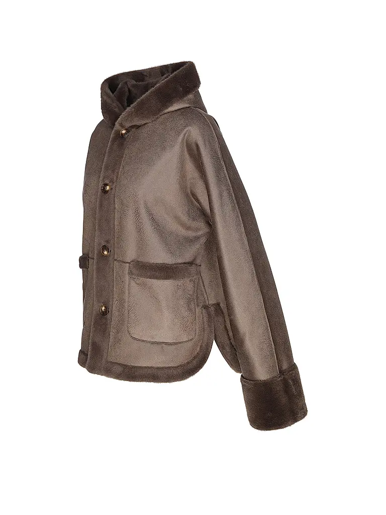 STUDIO AR | Wendejacke in Felloptik RYLEE  | Braun
