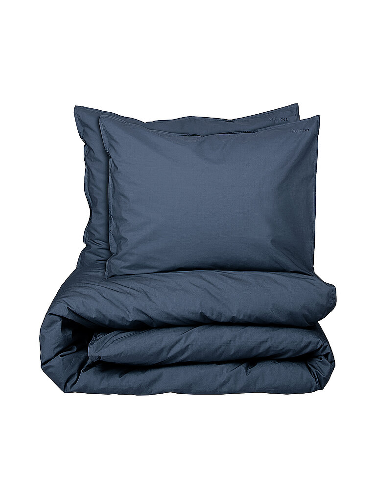 SUITE702 Perkal Bettwäsche 70x90cm/140x200cm Navy Blue dunkelblau