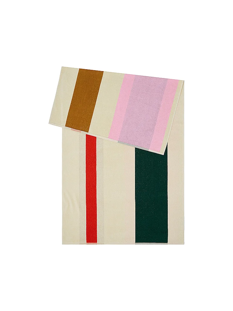 SUITE702 Serviette de plage 90x180cm COTON PEIGNÉ Rouge/Vert foncé/ multicolore
