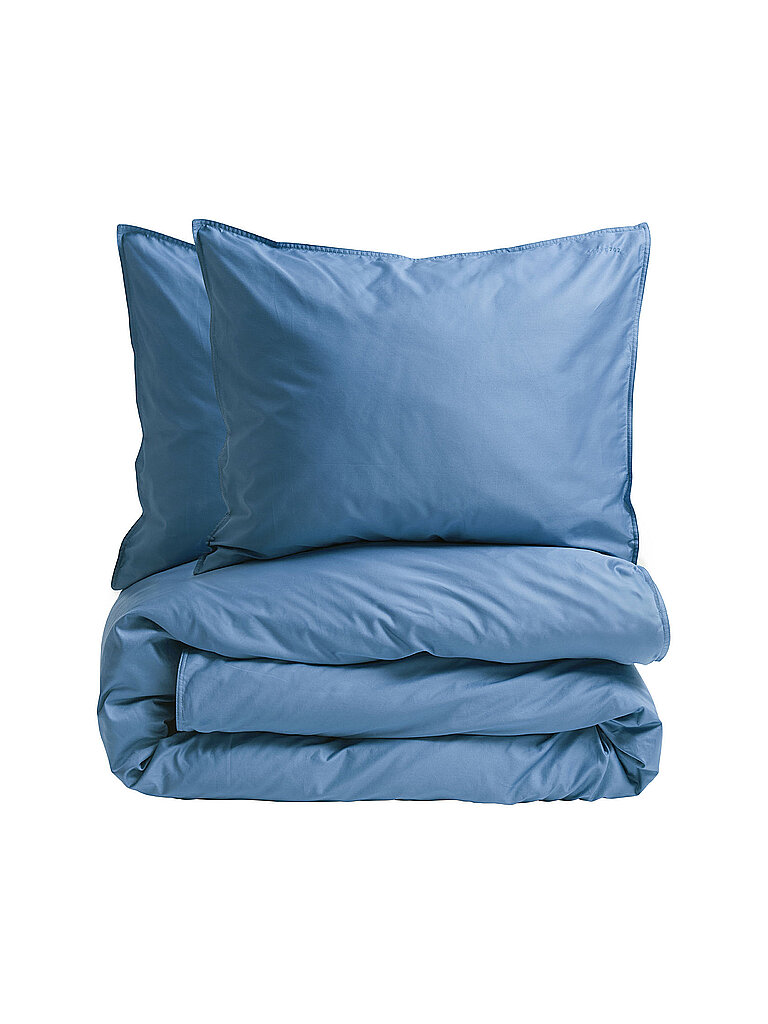 SUITE702 Satin Bettwäsche 70x90cm / 140x200cm Ocean Blue dunkelblau