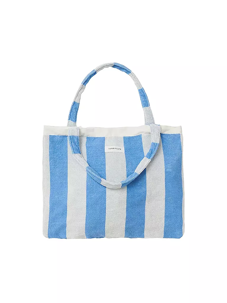 SUNNYLIFE | Strandtuch-2-in-1-Tragetasche LE WEEKEND Mid Blue Cream | hellblau