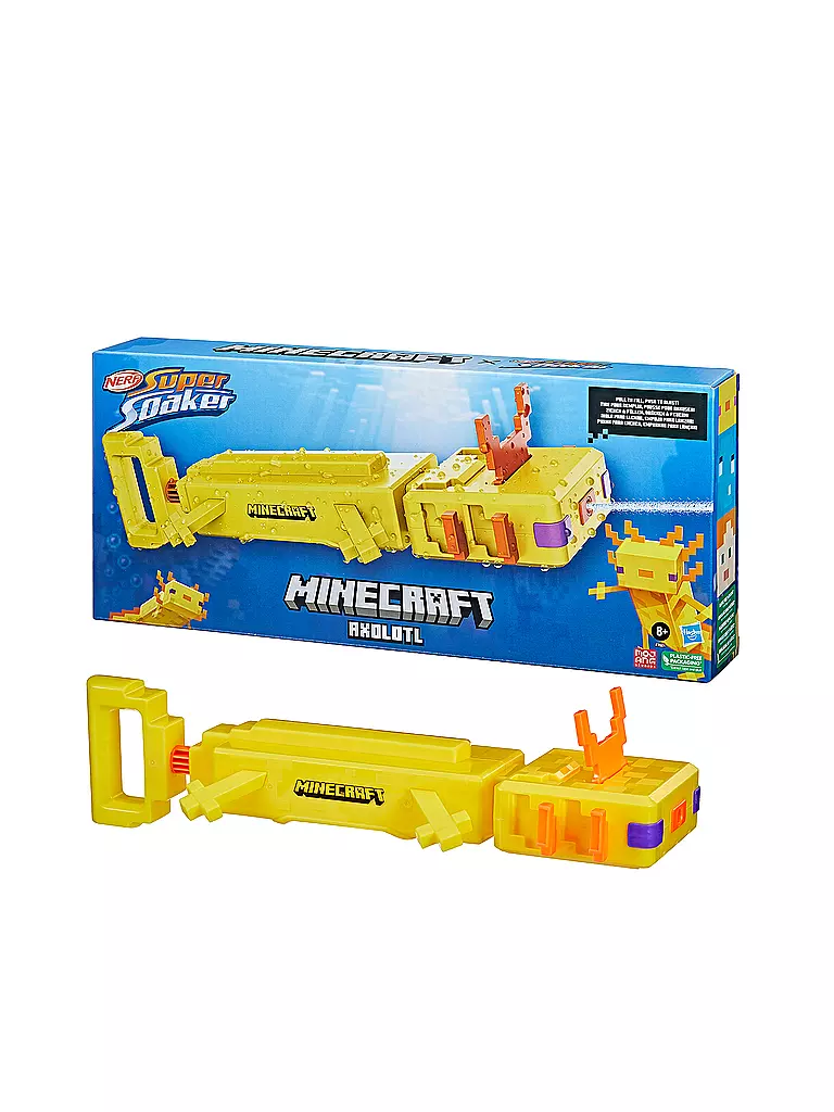 SUPER SOAKER | Nerf Super Soaker Minecraft Axolotl | keine Farbe