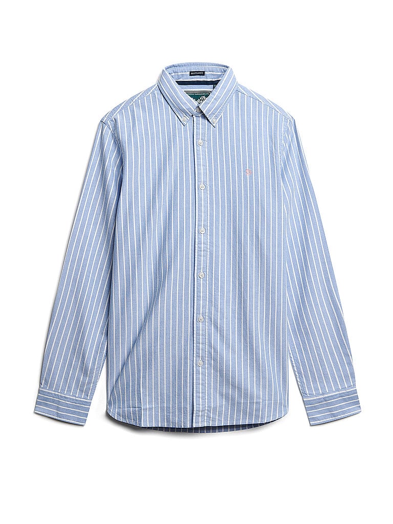 SUPERDRY Hemd Casual Fit blau | L