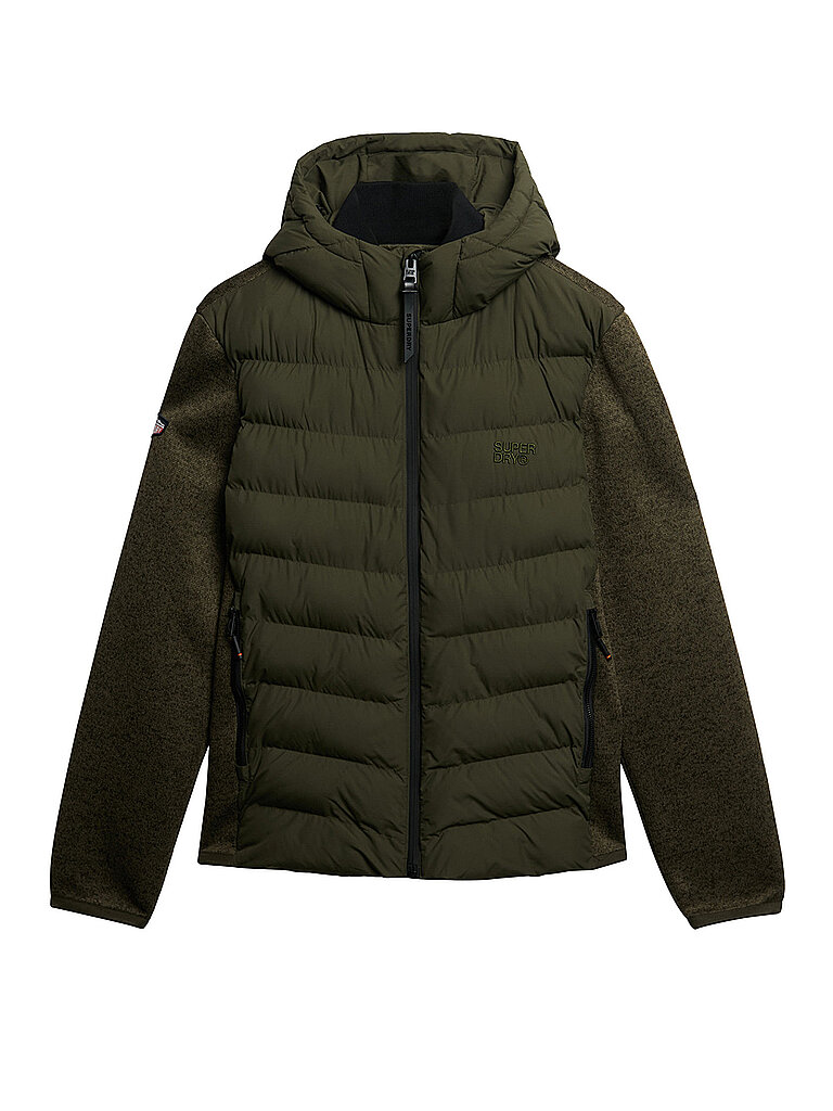 SUPERDRY Strickjacke HOODED olive | XXL
