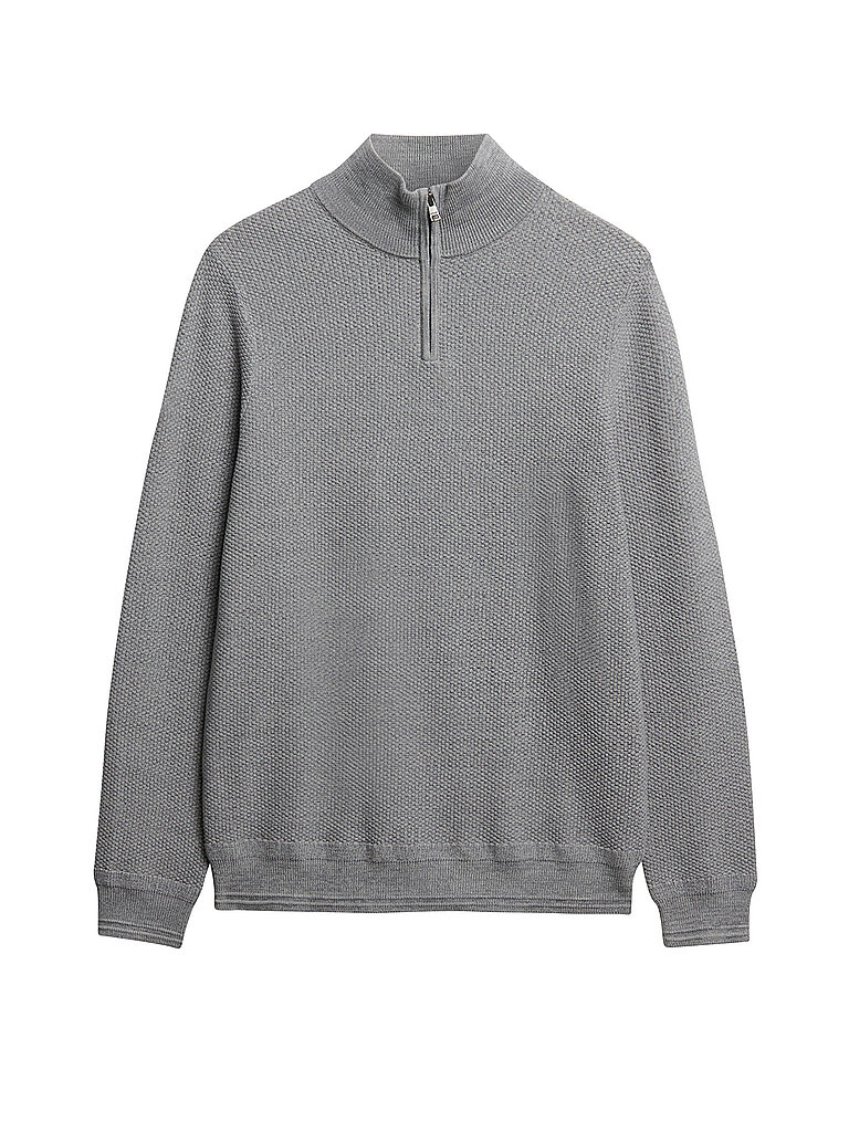 SUPERDRY Troyer Pullover  hellgrau | S