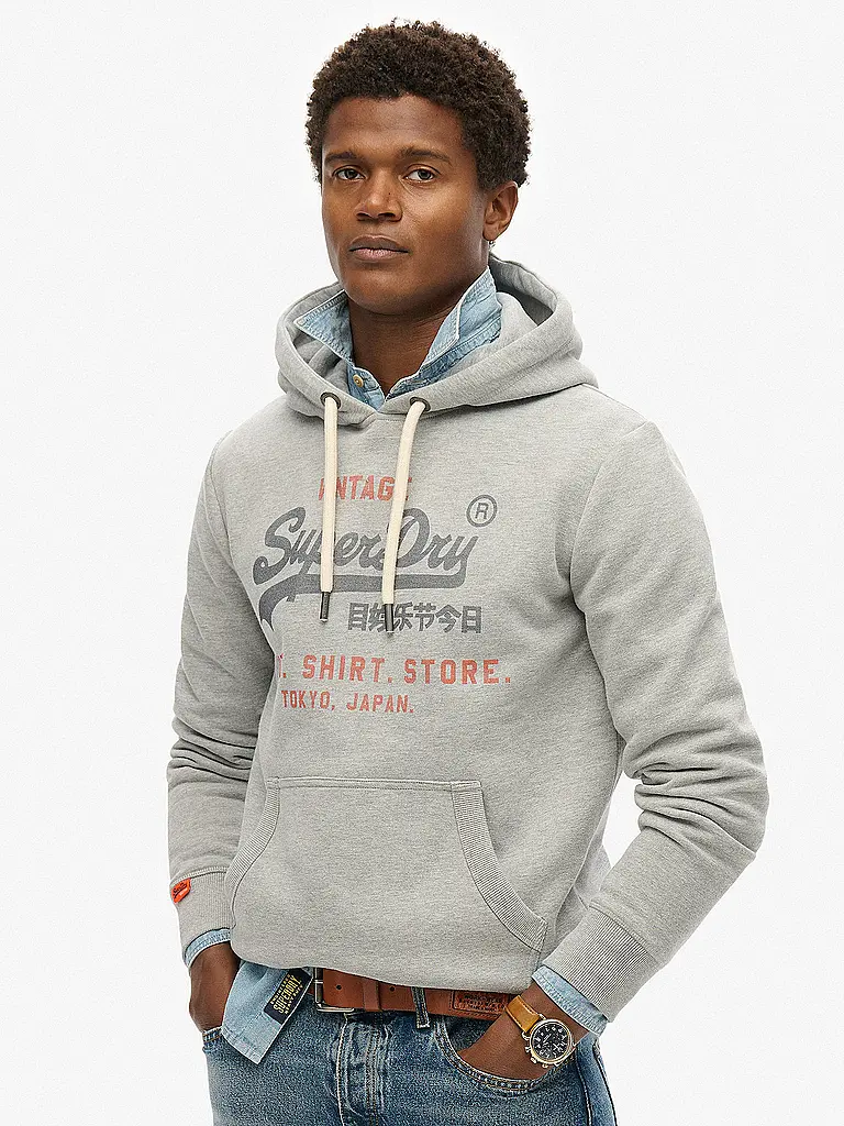 SUPERDRY | Kapuzensweater - Hoodie | Grau
