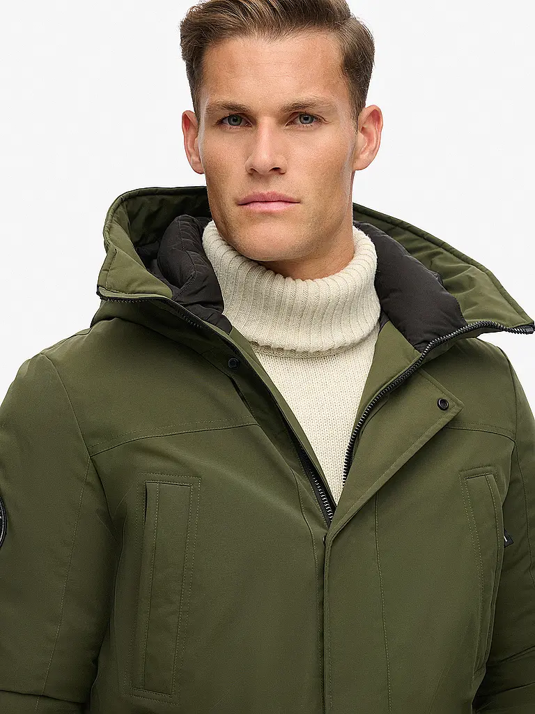 SUPERDRY | Parka CITY PADDED | Dunkelgrün