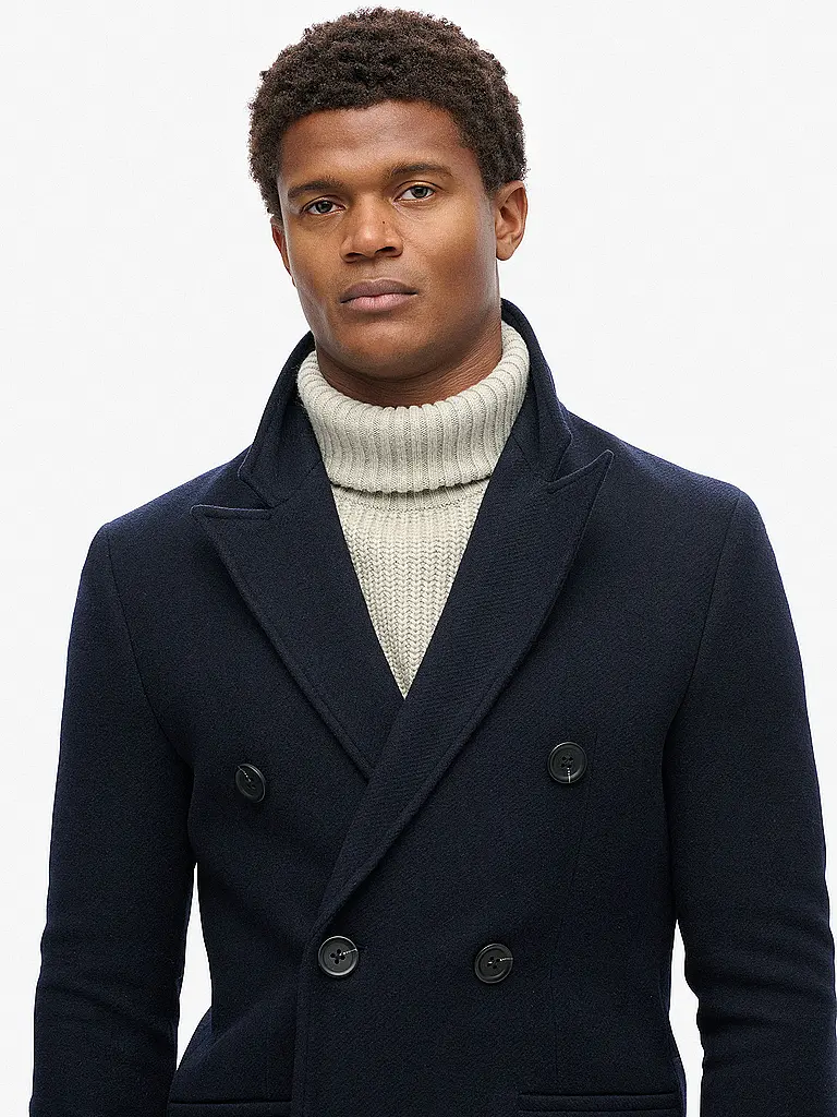 SUPERDRY | Wollmantel | Dunkelblau
