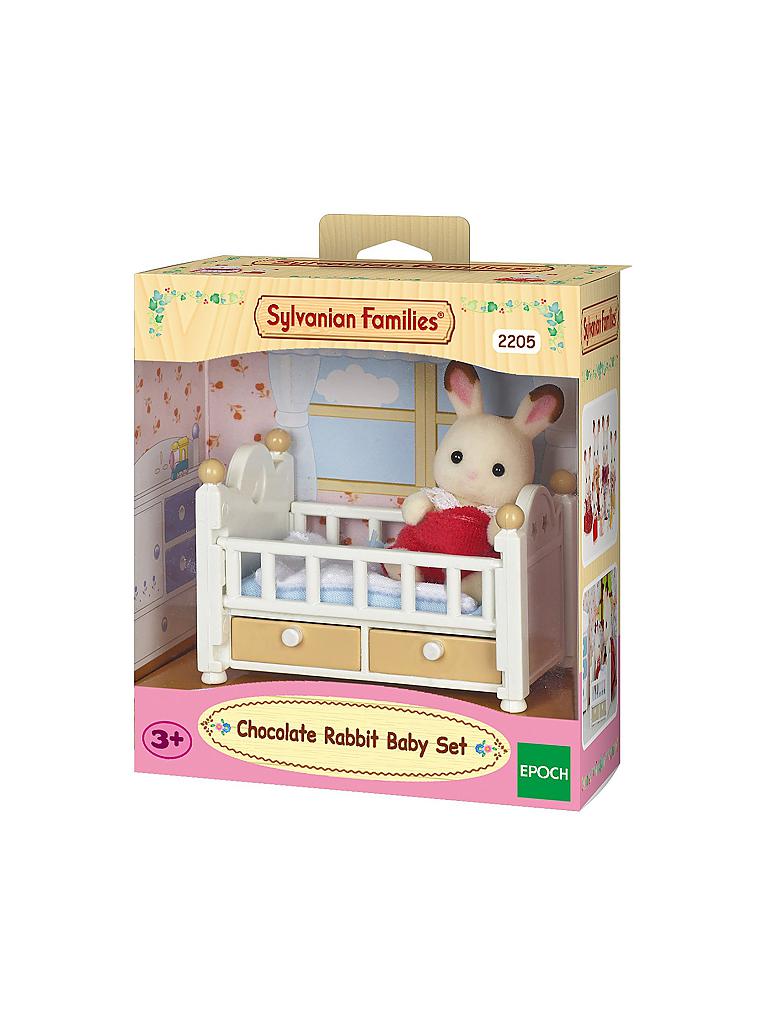 SYLVANIAN FAMILIES | Schokoladenhasen Baby mit Babybett 2205 | keine Farbe