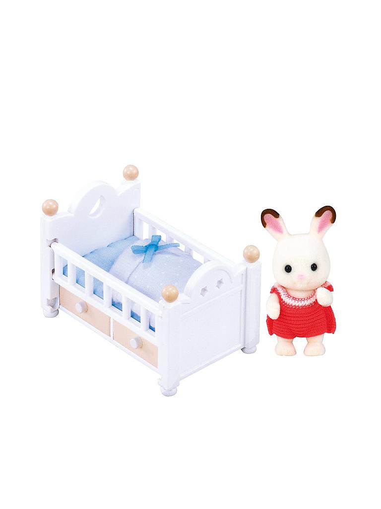 SYLVANIAN FAMILIES | Schokoladenhasen Baby mit Babybett 2205 | keine Farbe