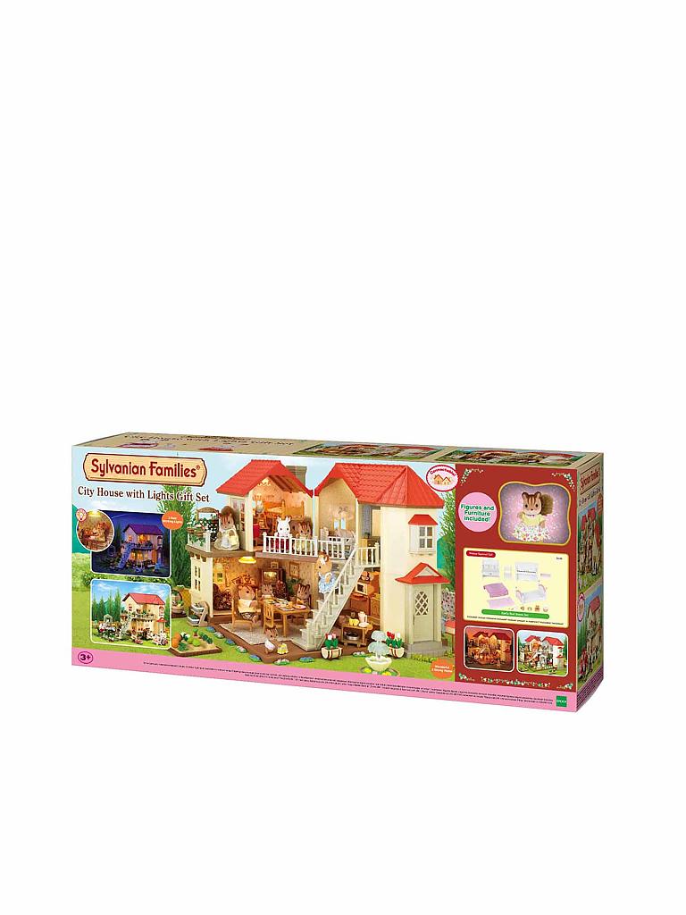 SYLVANIAN FAMILIES | Stadthaus mit Licht Figuren und Möbel 3646 | keine Farbe