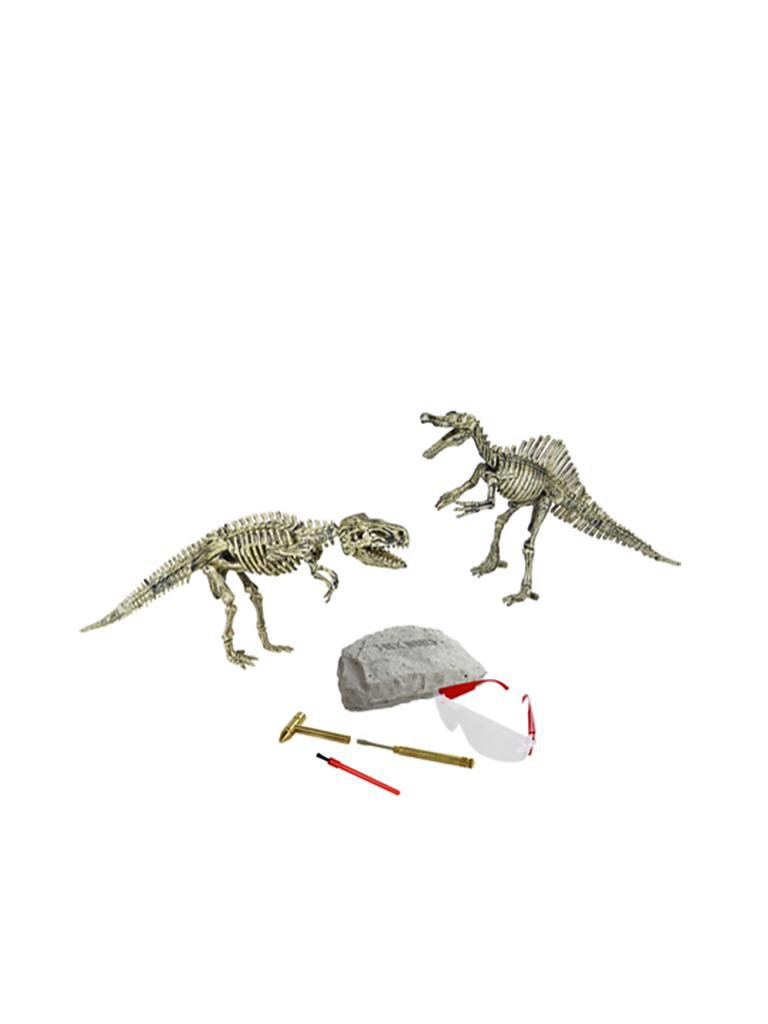 T-REX WORLD | Ausgrabungsset Battle Pack Tyrannosaurus und Spinosaurus  | keine Farbe