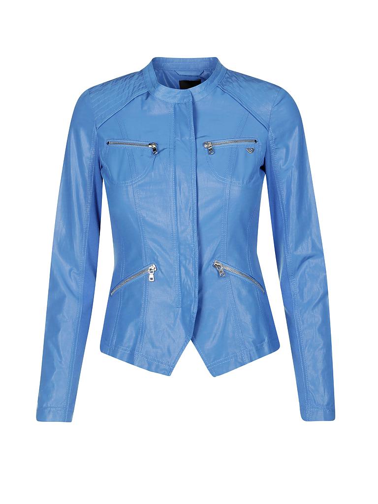 TAIFUN | Jacke in Lederoptik | blau