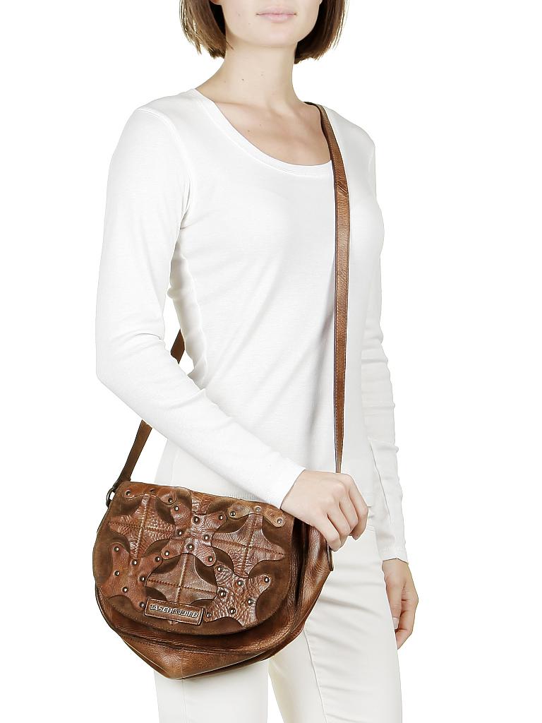 TASCHENDIEB | Ledertasche "Patchwork" | braun