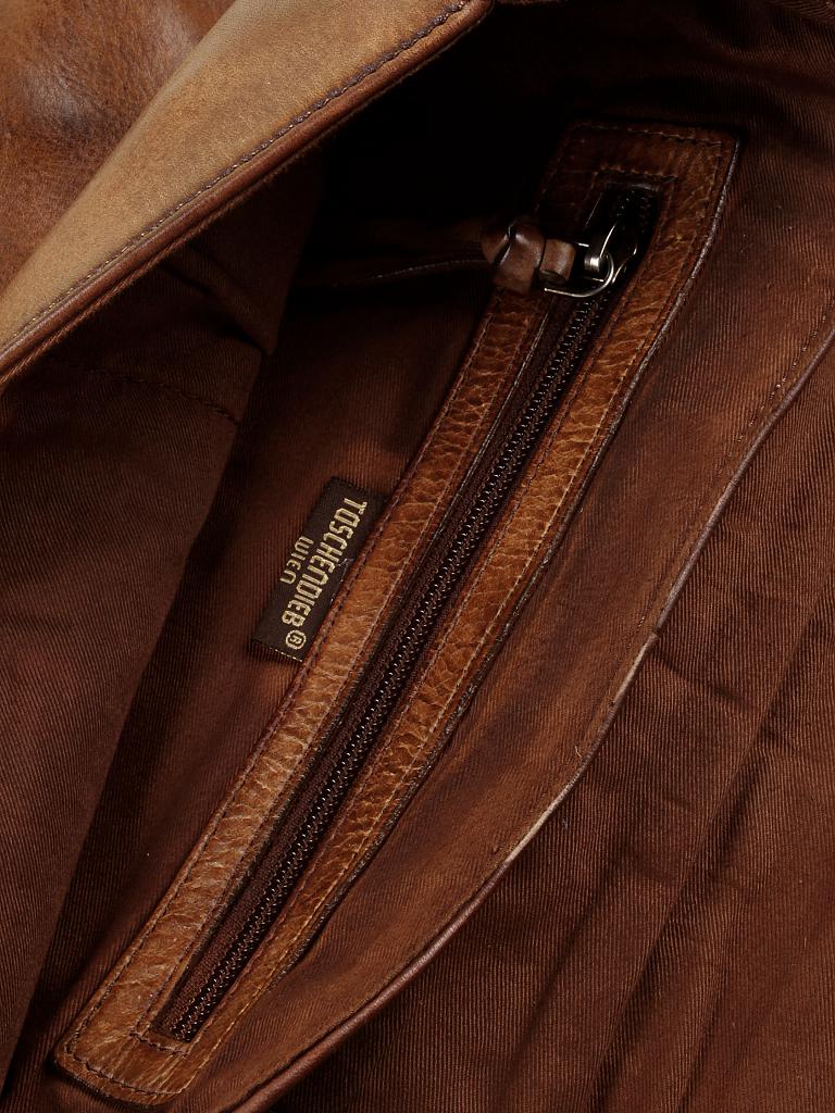 TASCHENDIEB | Ledertasche "Patchwork" | braun