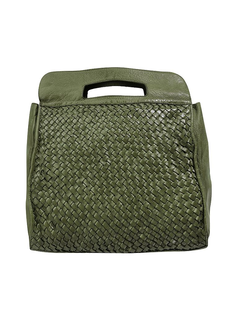 TASCHENDIEB | Ledertasche - Henkeltasche "Schillerplatz" | grün