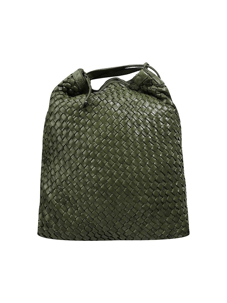 TASCHENDIEB | Ledertasche - Henkeltasche "Schillerplatz" | olive