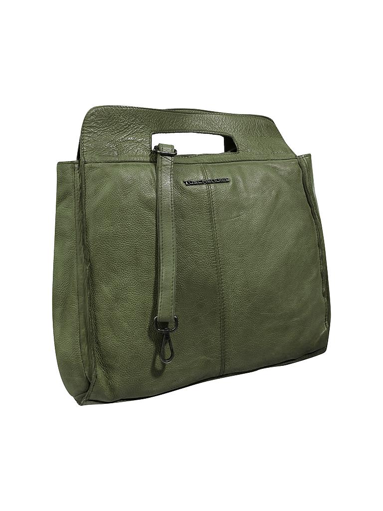 TASCHENDIEB | Ledertasche - Henkeltasche "Schillerplatz" | grün