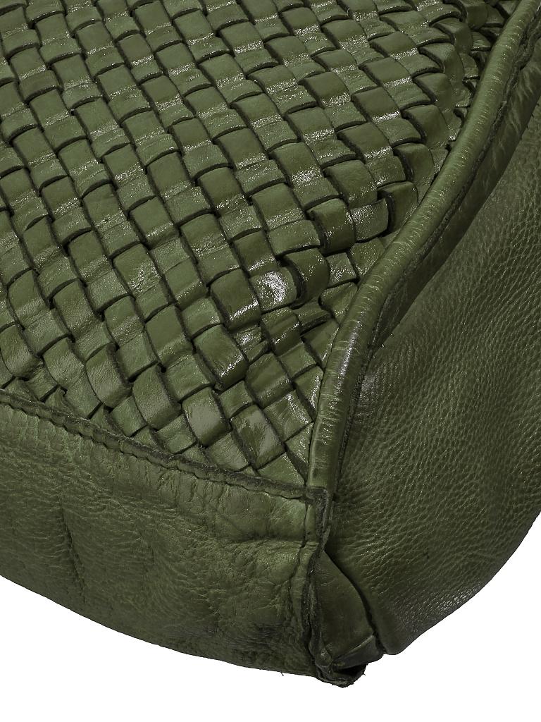 TASCHENDIEB | Ledertasche - Henkeltasche "Schillerplatz" | grün