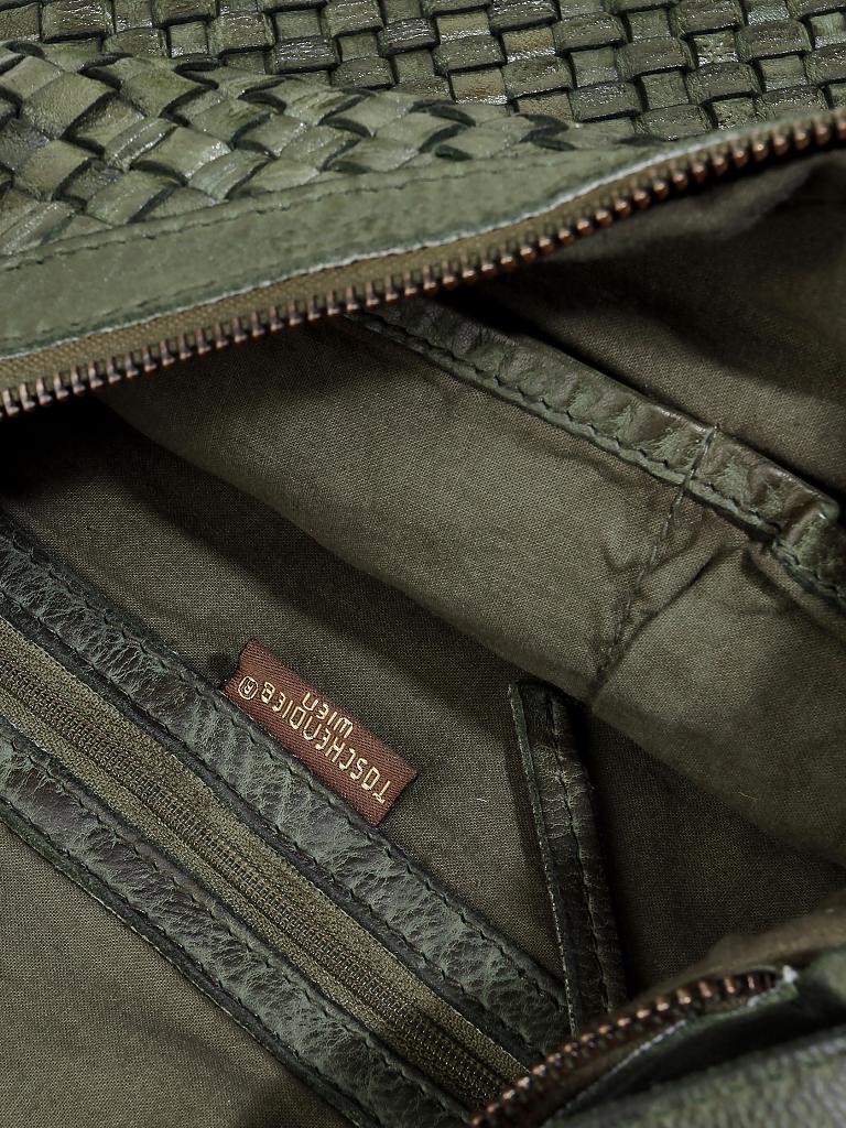 TASCHENDIEB | Ledertasche - Henkeltasche "Schillerplatz" | olive