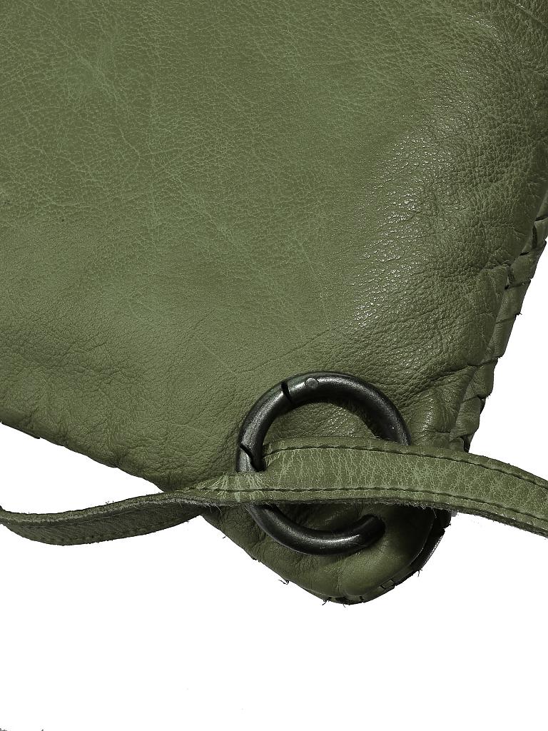 TASCHENDIEB | Ledertasche - Henkeltasche "Schillerplatz" | olive