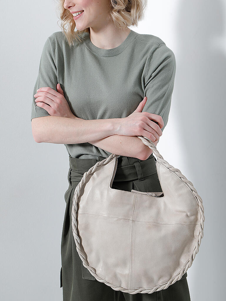 TASCHENDIEB | Ledertasche - Henkeltasche Hoher Markt 1 | weiß