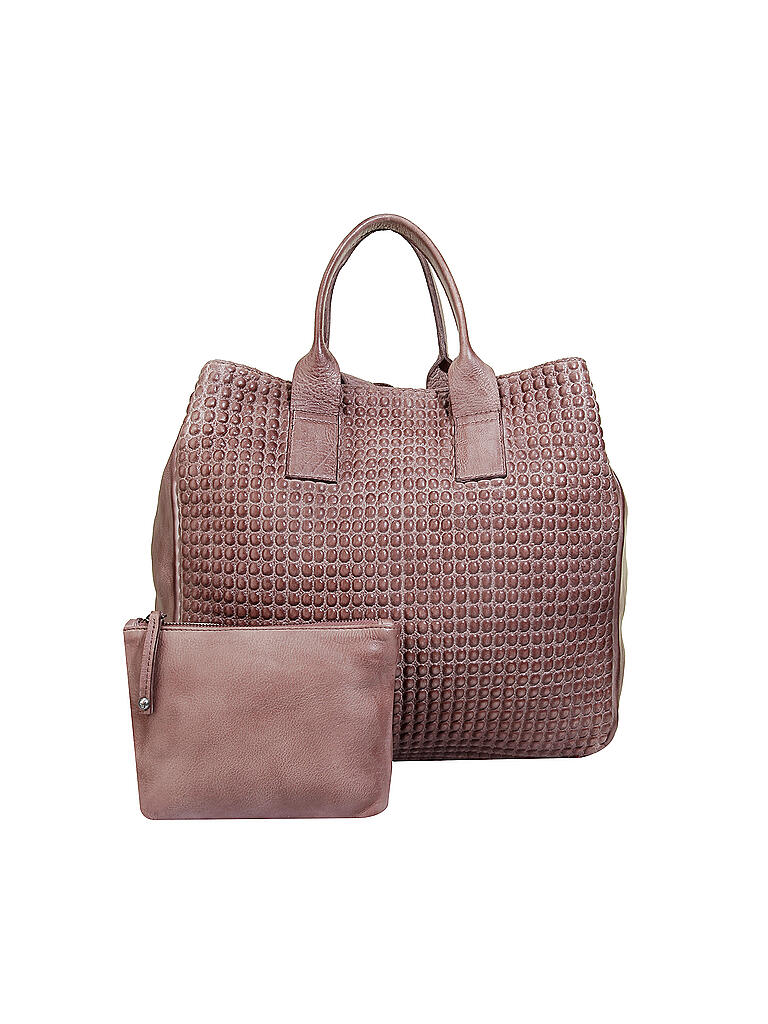 TASCHENDIEB | Ledertasche - Henkeltasche Shopper 3 | rosa