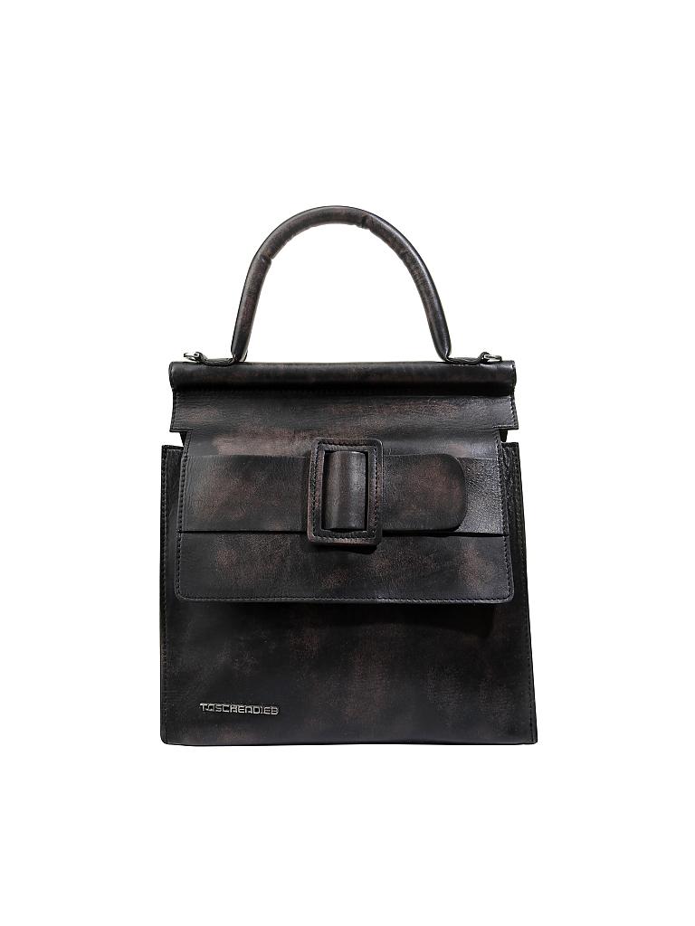TASCHENDIEB | Ledertasche - Shopper "Annagasse" | grau
