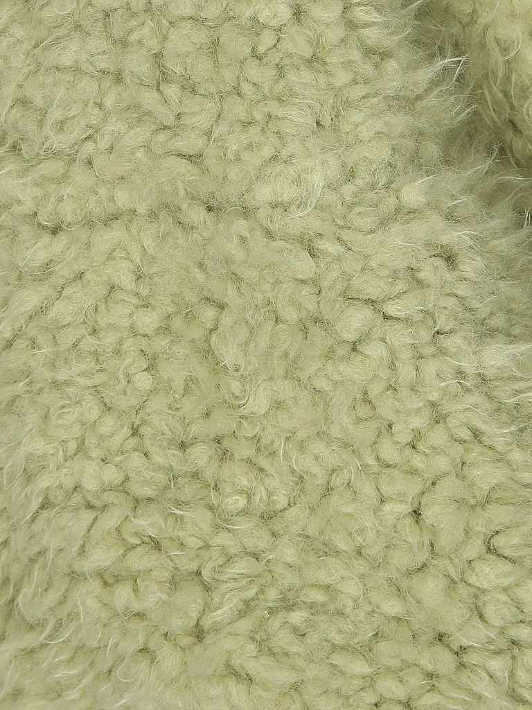TELA | Jacke in Felloptik | Hellgrün