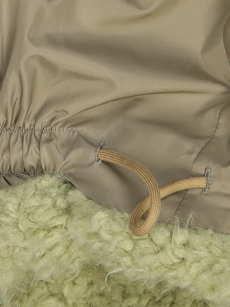 TELA | Jacke in Felloptik | Hellgrün
