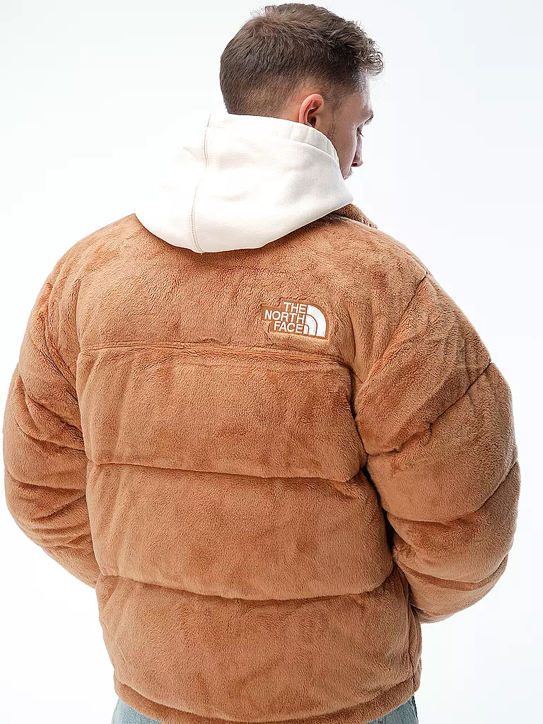 THE NORTH FACE | Daunensteppjacke in Felloptik NUPTSE | hellbraun