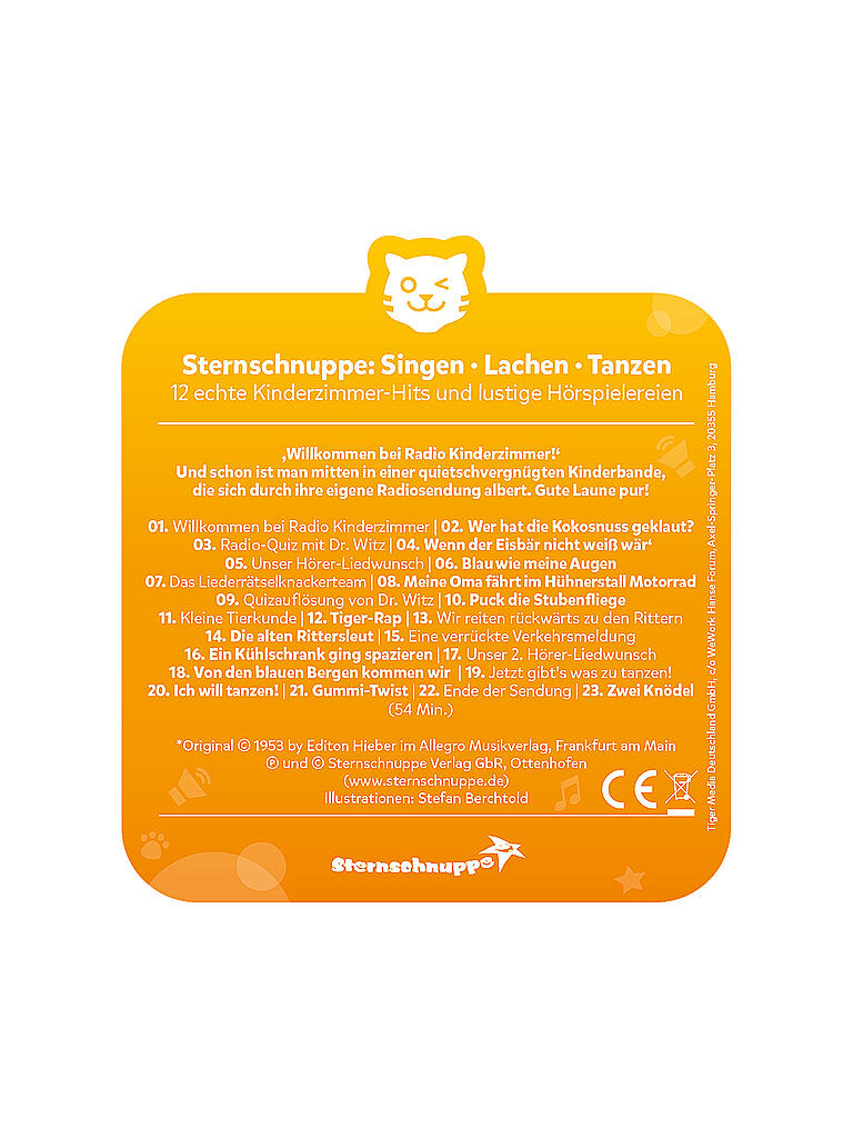 TIGERBOX | Tigercard - Sternschnuppe: Singen, Lachen, Tanzen | transparent