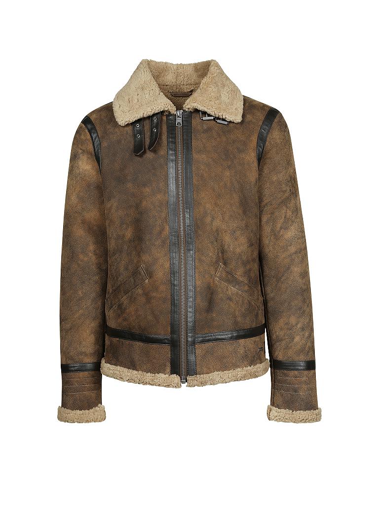 TIGHA | Lammfelljacke "Homer" | braun