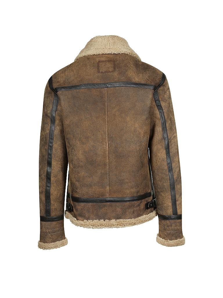 TIGHA | Lammfelljacke "Homer" | braun
