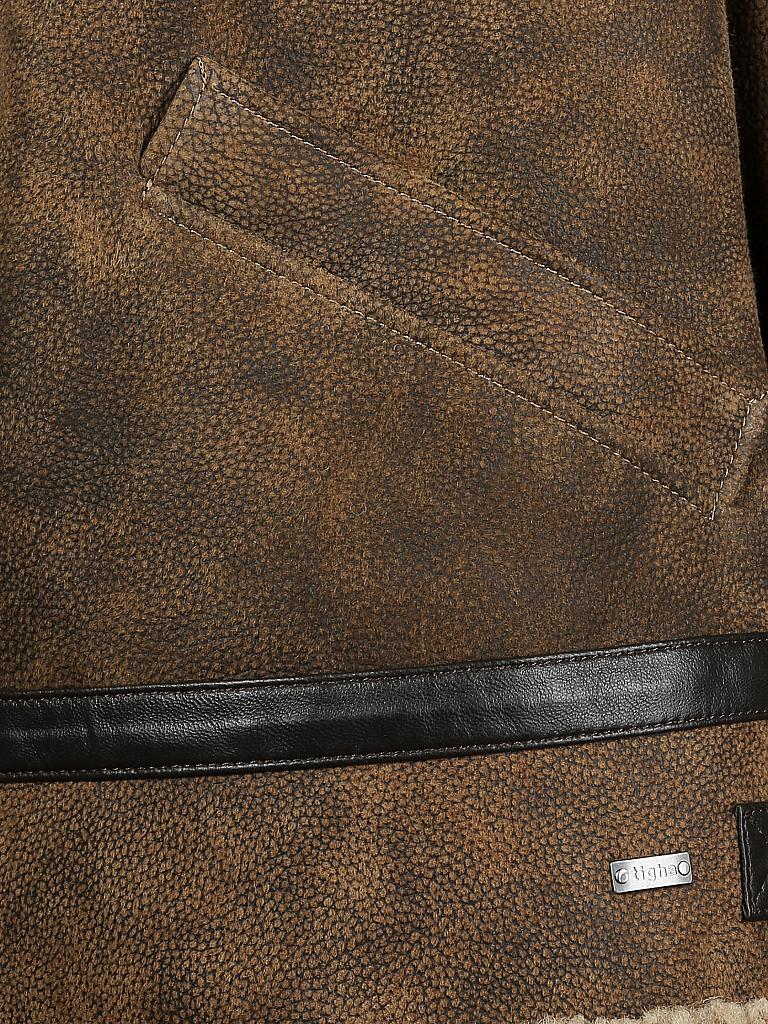 TIGHA | Lammfelljacke "Homer" | braun