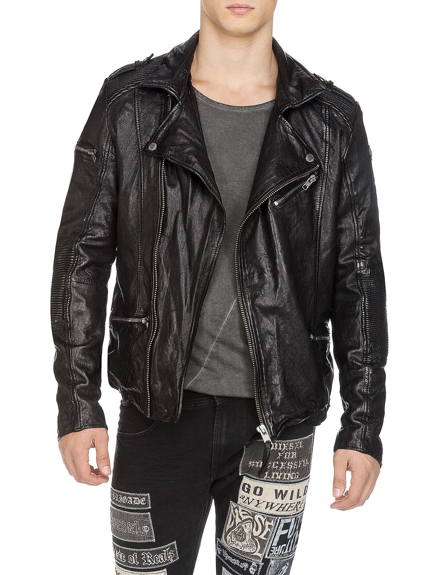 TIGHA | Lederjacke "James" | schwarz