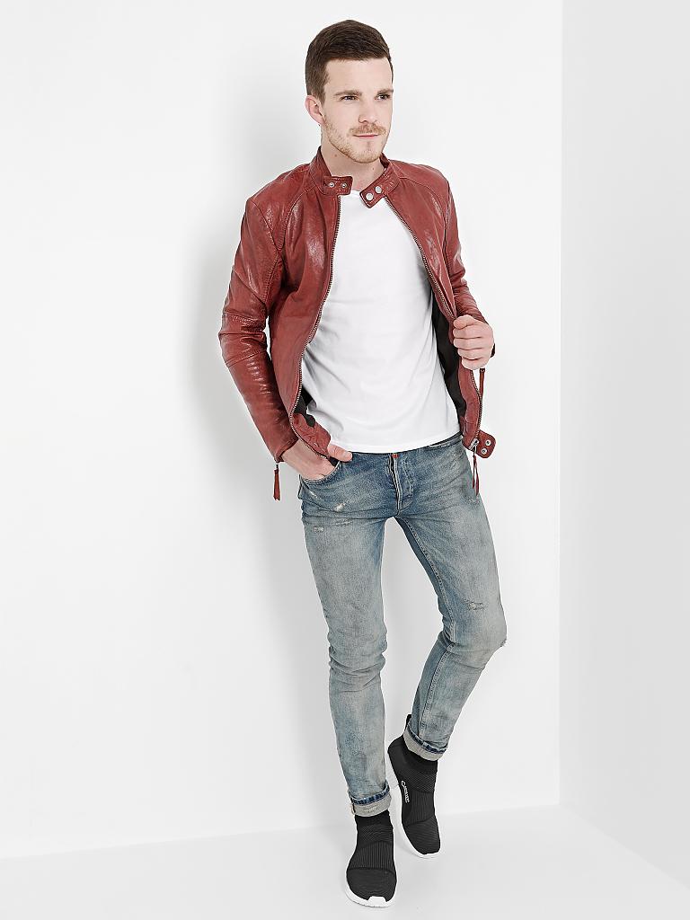 TIGHA | Lederjacke "Dex" | rot