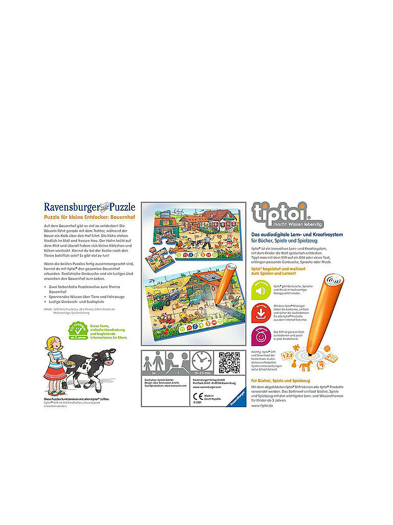 TIPTOI | tiptoi® Puzzle für kleine Entdecker: Bauernhof | keine Farbe