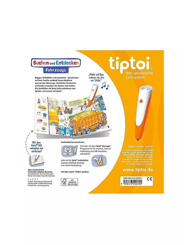 TIPTOI | tiptoi® Suchen und Entdecken: Fahrzeuge | keine Farbe