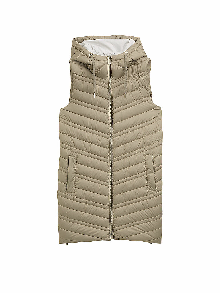 Steppgilet beige M damen