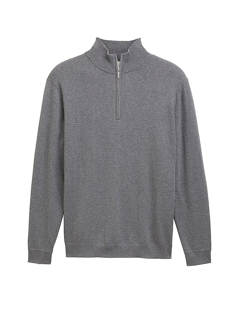 TOM TAILOR Troyer Pullover  grau | S
