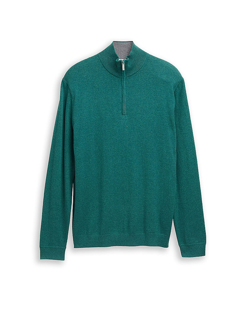 TOM TAILOR Troyer Pullover  grün | S