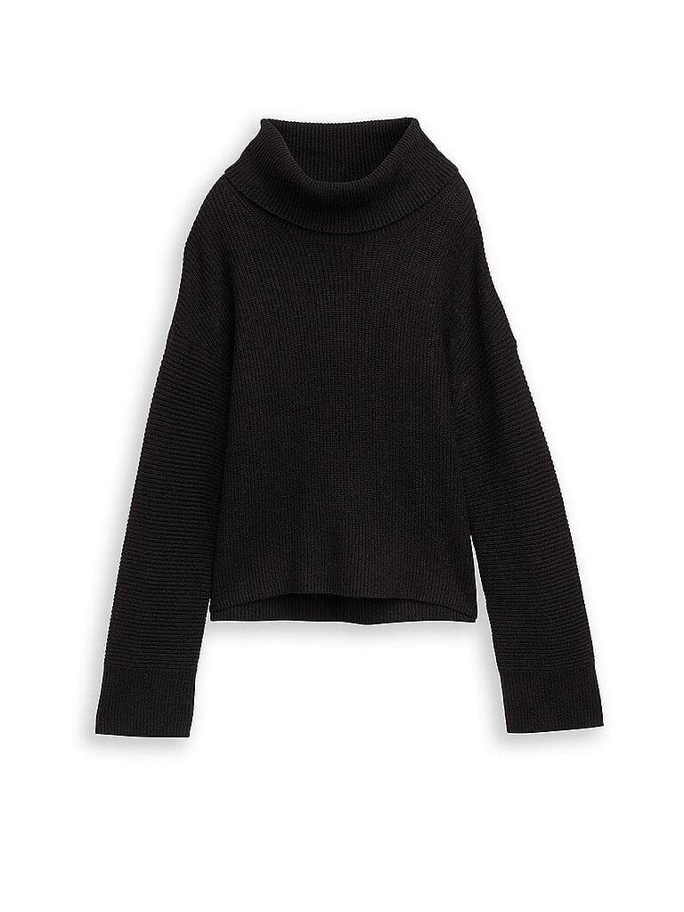 Rollkragenpullover Oversized Fit schwarz M damen